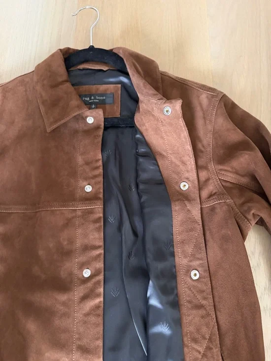 Rag & Bone Suede Trucker Jacket - Picture 7 of 11